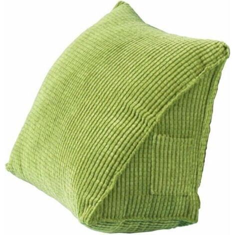 - Oreiller Triangle arrière, Oreiller cale de Support de lit, Coussin de Repos arrière canapé Chaise de Bureau Jeter Oreiller de canapé pour Adultes Enfants (Vert 203640cm)