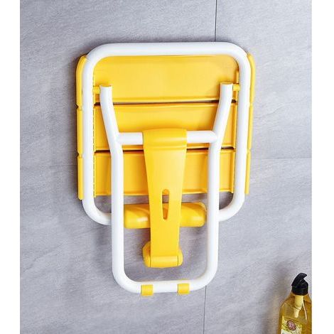 Siège de douche pliant en aluminium recouvert d'époxy jaune, siège de douche pliant de sécurité pour salle de bain, chaise de douche pour personnes âgées, banc de douche pliant, tabouret pour changer (1/5)