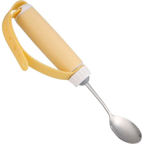 Cuillère articulée rotative pour patients arthritiques, couverts adaptés aux personnes âgées, manche flexible amovible, set de table ergonomique pour handicapés. (1/5)