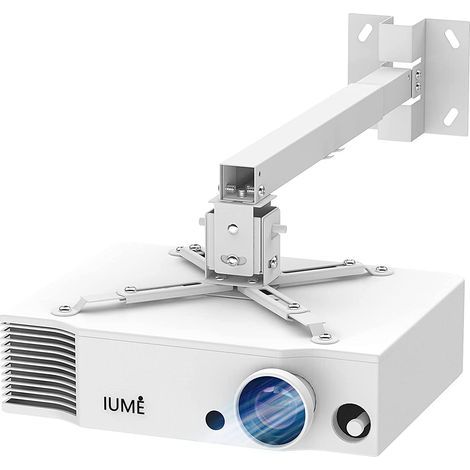 Support de plafond pour projecteur, bras télescopique réglable en acier inoxydable, support de plafond pour réunion scolaire et de bureau (1/5)