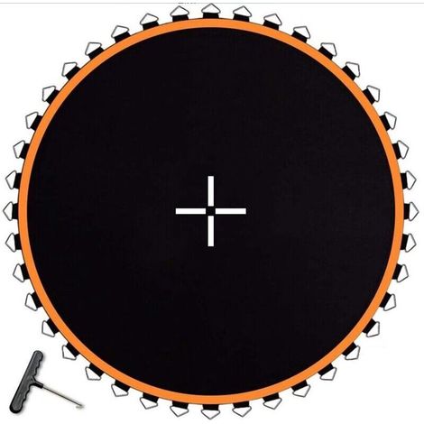 Trampolini, tappeto elastico di ricambio per trampolino, tappeto di ricambio impermeabile e resistente ai raggi UV da 2,4 m, tappeto elastico di rimbalzo di ricambio per trampolino con struttura roton