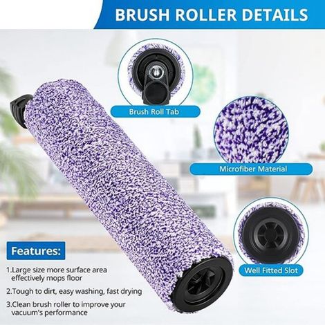 Convient pour WD100/WD200 Machine à Laver Brosse Principale Brosse à Rouleau Brosse en Peluche ÉLéMents Filtrants Filtre Coton Net (1/5)