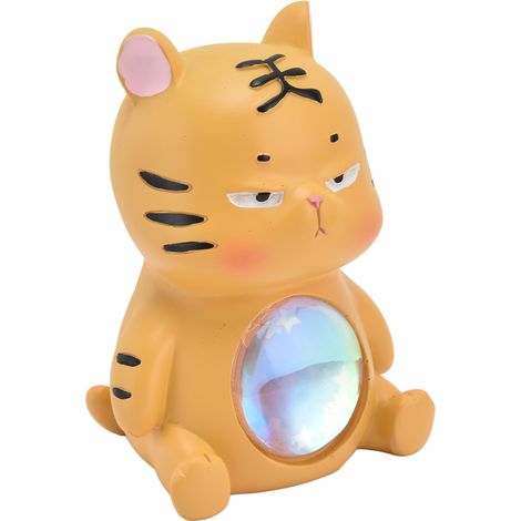 Veilleuse en forme d'animal de dessin animé, mignonne, exquise, durable, sûre et écologique, lampe décorative étoile, tigre orange (1/5)