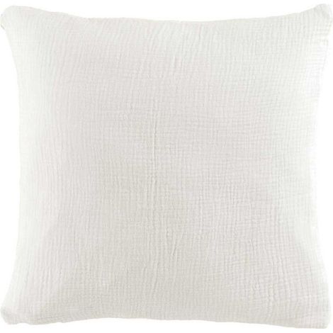 Coussin Déco Uni "Angelia" 40x40cm Blanc (1/3)