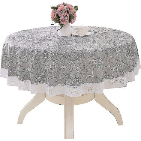 Nappe ronde facile à nettoyer, 180 cm, imperméable, infroissable et résistante aux taches (1/3)