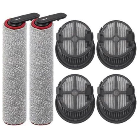 Ensemble de 6 filtres pour brosse rotative compatible avec l'aspirateur eau et poussière Dreame Mova X4 Pro. Pièces détachées pour brosse principale et filtre HEPA.