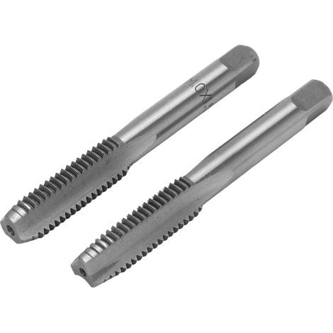 Taraud machine HSS M10x1,5, 3 cannelures droites, lot de 2, outil de filetage acier rapide (1/5)