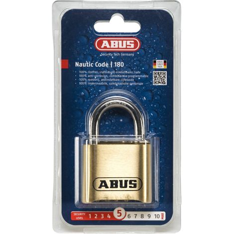 Abus 180IB 50 Candado de combinación acabado latón