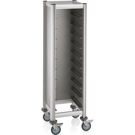 Chariot à plateaux 51,5 x 47,5 x 165 cm 10 plateaux argent MDF aluminium MENSA - Was Germany (1/2)