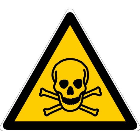 Panneau Danger matières toxiques - Rigide Triangle 100mm - 4180076