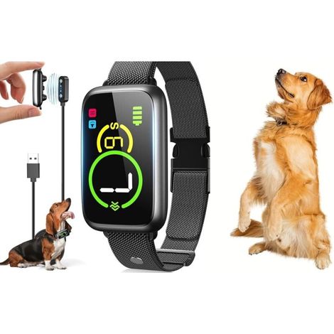 Hochwertiges Antibellhalsband für Hunde, 3 Modi: Ton/Vibration/Starke Vibration, intelligente Bellerkennung, wiederaufladbar, wasserdicht (IP67), für kleine und mittelgroße Hunde. XXW (1/4)