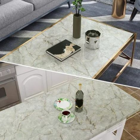Selbstklebende Folie für die Küche, Marmoroptik, wasserdicht, hitzebeständig, dekorative Küchentapete (1/5)