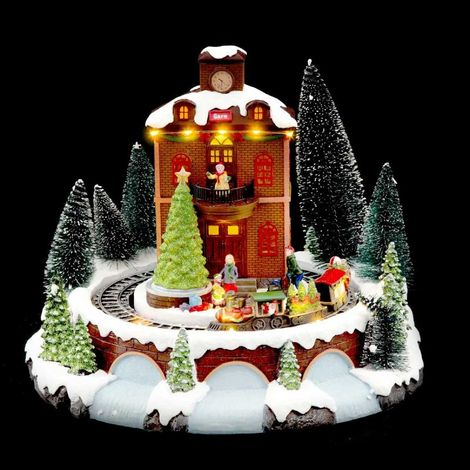 Paris Prix - Village De Noël gare Avec Train 35cm Multicolore (1/2)