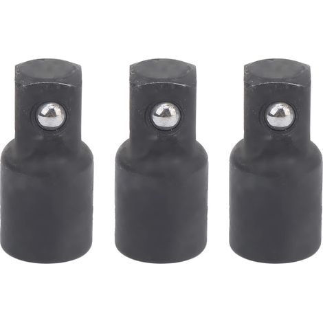 Set di 3 adattatori per spina – conversione da 3/8" a 1/2" – acciaio ad alto tenore di carbonio – resistente alla corrosione – industriale