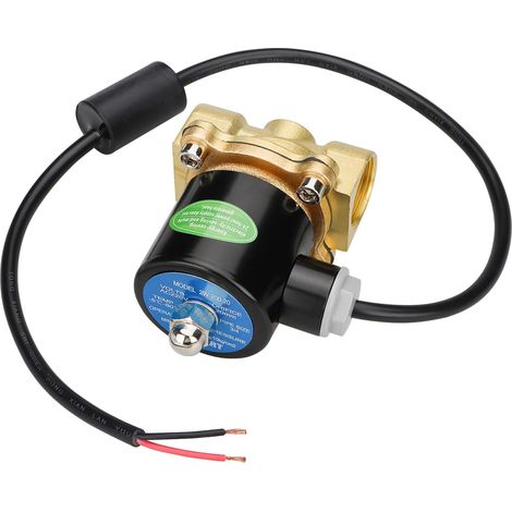 Électrovanne en laiton 3/4" AC 220 V, économe en énergie et réduite de chaleur, 2W-200-20J commande directe (0 bar), eau air gaz normalement fermé (NC), bobine robuste 20 VA pour un (1/5)