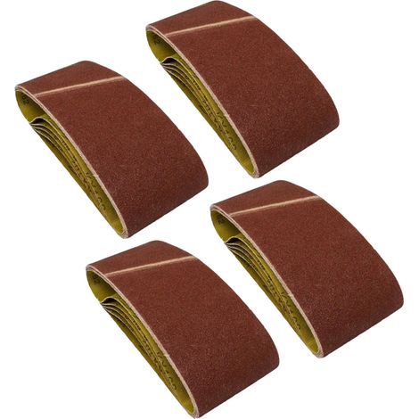 Dapetz ® Sanding Belt 75mm X 457mm Sander Belts 60 Grit Very Coarse Sander Sheets Sanding Belts for Grinding, Sharpening and polishing Metal, Wood Compatible with Bosch, Black+Decker & Makita -20X (1/5)