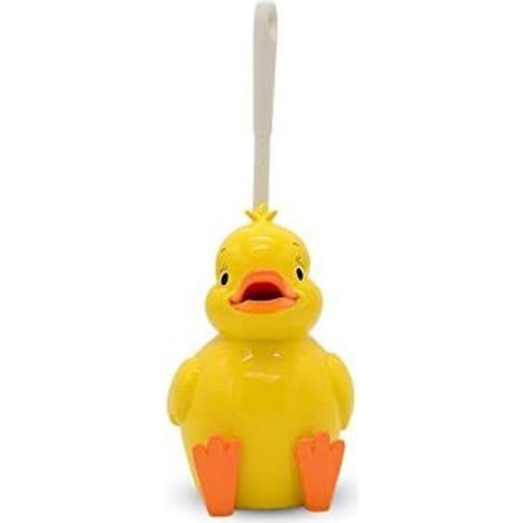 Brosse WC compacte en résine avec support, motif canard jaune-AquaForge (1/5)