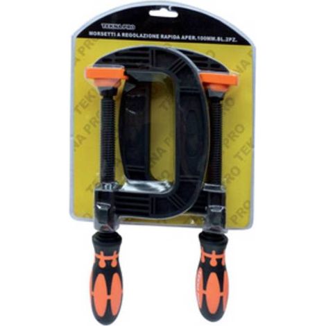 6 x MORSETTO A REGOLAZIONE RAPIDA APER 50 MM BL 2 PZ