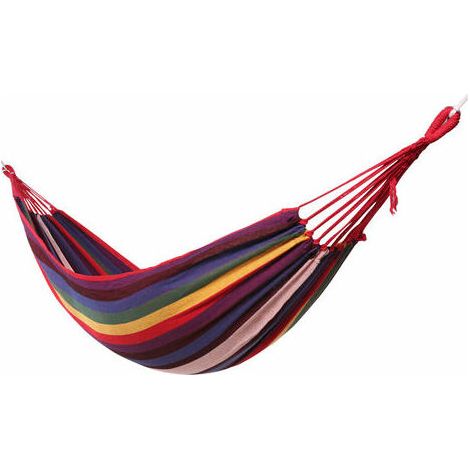 Outdoor Camping Hammock, Canvas Hammock Seat Hanging Load (20080cm), Hammock for Garden Hiking Outdoor Travel(red) (1/5)