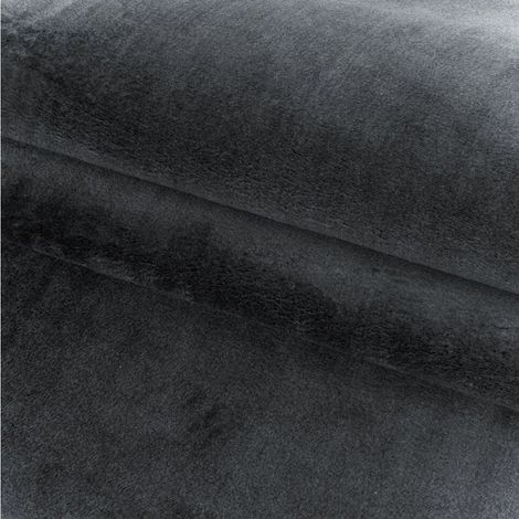 Tapis en microfibre doux uni antidérapant rond Dave Gris Ø 120 (1/5)