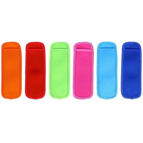 Stück Eisstielhalter, Eisstielabdeckungen, Neopren-Eisstielabdeckungen, Abdeckungen für gefrorene Stäbchen-18X6.5X0.5CM-Assorted Color (1/4)