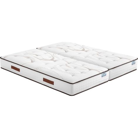 Matelas 2x90x190 Repere - Ressorts ensachés - Hauteur 26 cm - Soutien ferme (1/5)