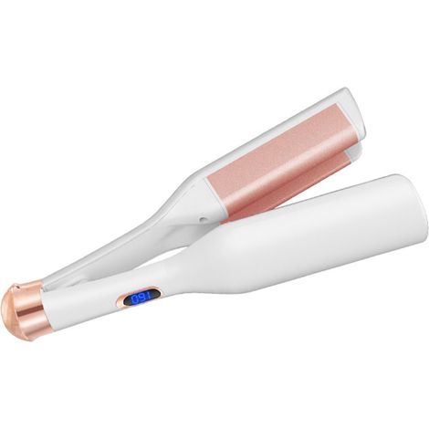 Lisseur à onduler 32mm V profond, fer à friser chauffage rapide, usage maison voyage, prise CN 220V, blanc, baguette magique pour cheveux. (1/5)