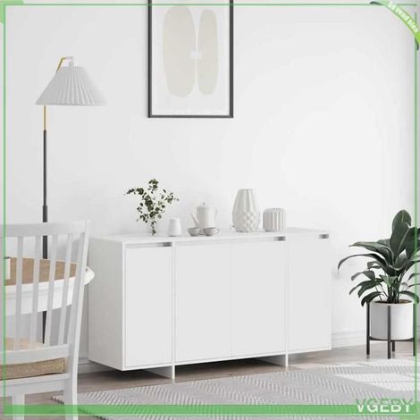 Buffet bas - 3333886 - Blanc - Bois d'ingénierie - 4 portes (1/5)
