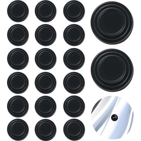20 Pièces Amortisseur Porte Voiture, Protections Portières Auto, Autocollants Insonorisés Universels Anti-Collision, Absorption des Chocs et Isolation Phonique pour Pare-Chocs de Voiture (1/5)