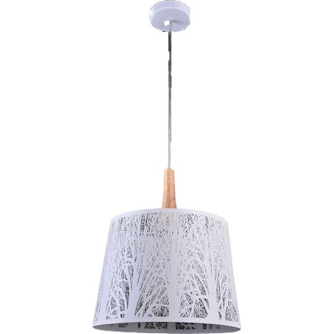 Sospensione Contemporanea Lantern Metallo Bianco 1 Luce Diffusore Metallo Bianco (1/5)