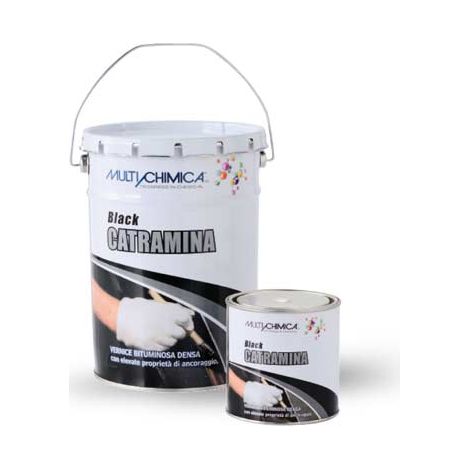 Multichimica black catramina 750ml ancorante vernice bituminosa densa (1/3)