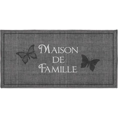 Tapis Rectangle "Familia" 50x120cm Gris
