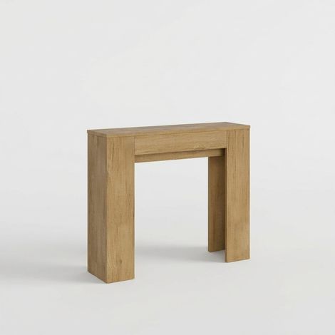 Consola extensible comedor cocina 8 personas 90×25-181 Slick - Natural