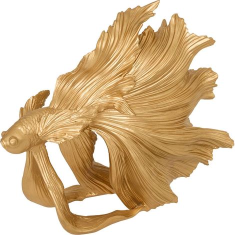 Statuette Fisch Jil goldfarben 24,5x9,5cm - Atmosphera créateur d'intérieur