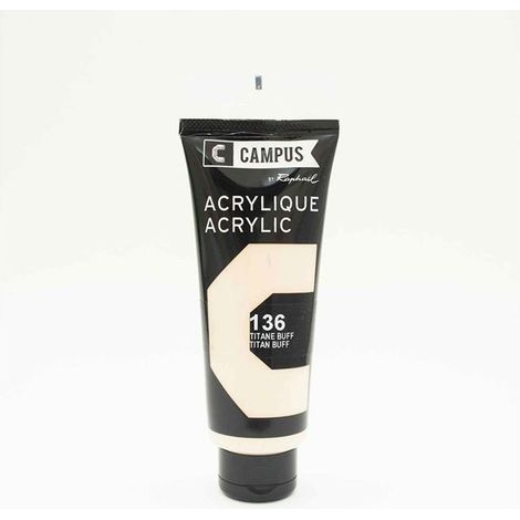 Peinture acrylique 100 ml - Jaune titane buff n°136