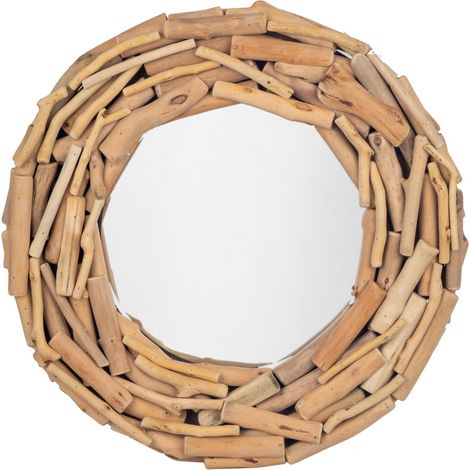 Specchio decorativo da parete per la casa da 45 cm, dal design naturale, ideale per una decorazione moderna e funzionale