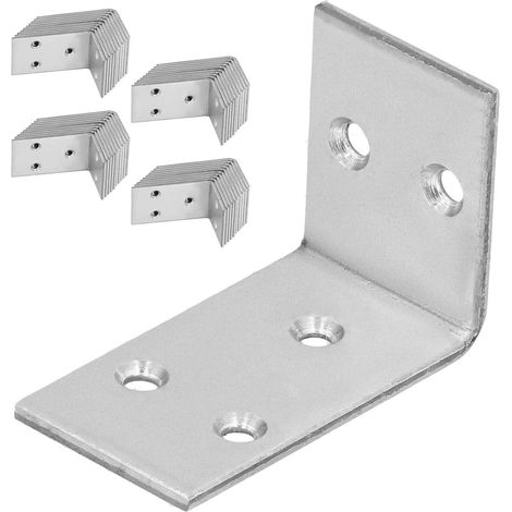 Conector angular para carpintería KOTARBAU® de acero inoxidable galvanizado de 30 x 45 x 25 mm, juego de 50 piezas.