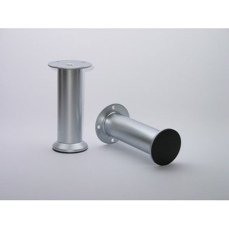 Möbelfüsse Möbelfuß 120 mm Ø 35 mm Höhenverstellbar Chrom matt von SOTECH (1/3)