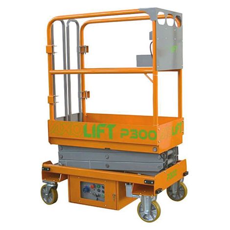 Piattaforma elevatrice semi-elettrica pantografo - Altezza max di lavoro 4,95m - P300