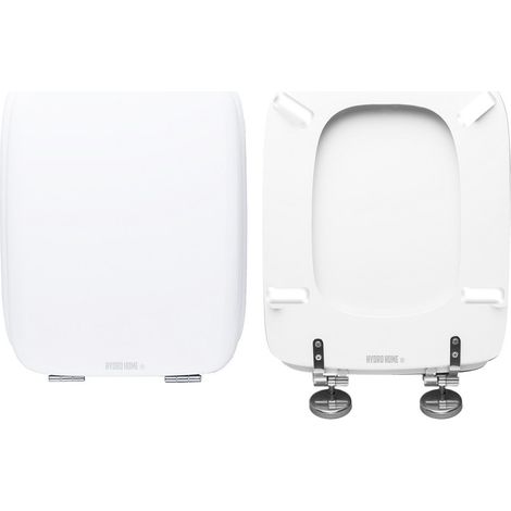 Copriwater Rettangolare Universale legno rivestito in resina poliestere Bianco (1/4)