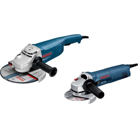 Bosch – Lot de 2 meuleuses GWS 22-230P Ø230mm 2200W – GWS 1400 Ø125mm 1400W – Moteur puissant et léger – 61824805