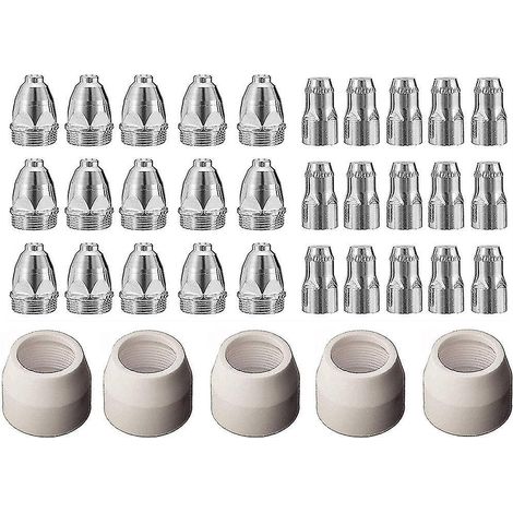 Embout d'électrode plasma P80 1,5 100 A - Accessoire consommable pour torche de découpe plasma - 35 pièces (1/5)