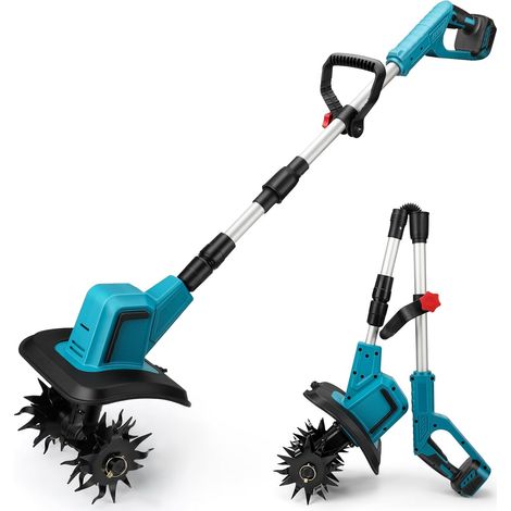 Motoculteur sans Fil 18V (sans Batterie)  550W Motoculteur sans balais, profondeur 15cm, largeur 20cm, pour jardin, cour (1/5)