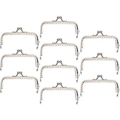 Sachet carré lisse de 8,5 cm avec un demi-trou à l'extrémité, 10 pièces en or et argent. (1/5)