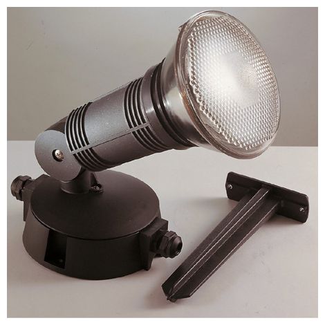 Aric – Projecteur extérieur orientable noir E27 80W IP65 230V – Inclinaison 180° – Pour chantiers humides – 790