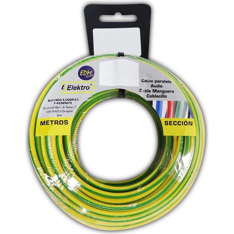 Bobine Fil Électrique Flexible 6mm Bicouleur Sans Halogène 10m (1/3)