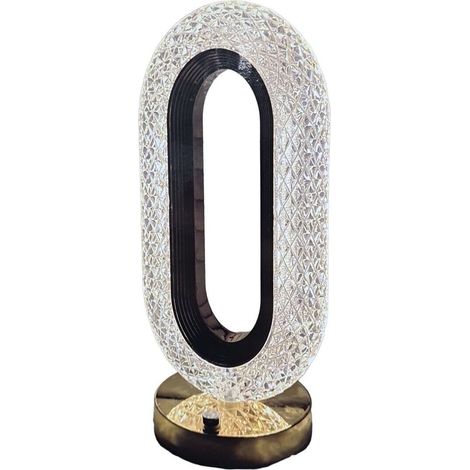 LAMPADA LED DA TAVOLO RICARICABILE USB TIPO CRISTALLO ATMOSFERA DIAMANTE TOUCH