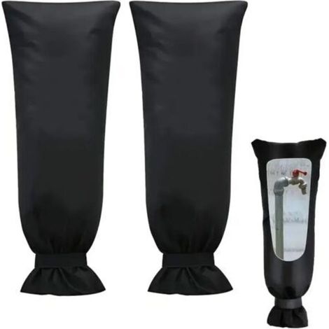 Lot de 2 grands couvercles de robinet pour la protection contre le gel en hiver, 51,82 cm x 20,32 cm, couvre-bavoirs pour l'hiver, réutilisables, plus épais, imperméables et isolés. (1/5)