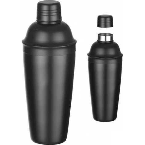 Shaker da barman 3 pezzi per drink e cocktail Cobbler 0,8 l - nero (1/4)