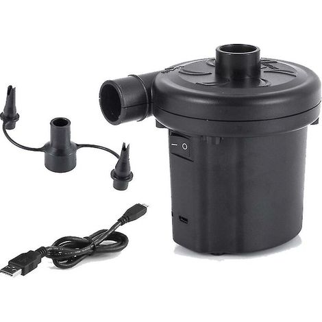 MINE Pompe à air électrique, gonfleur électrique rechargeable à remplissage rapide pour gonfler/dégonfler le jouet gonflé de matelas d'air de lit d'air de pataugeoire (1/5)